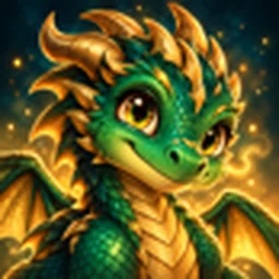 Green baby dragon sticker pack icon
