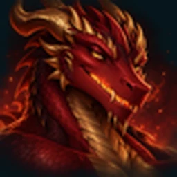 Red fantasy dragon sticker pack icon